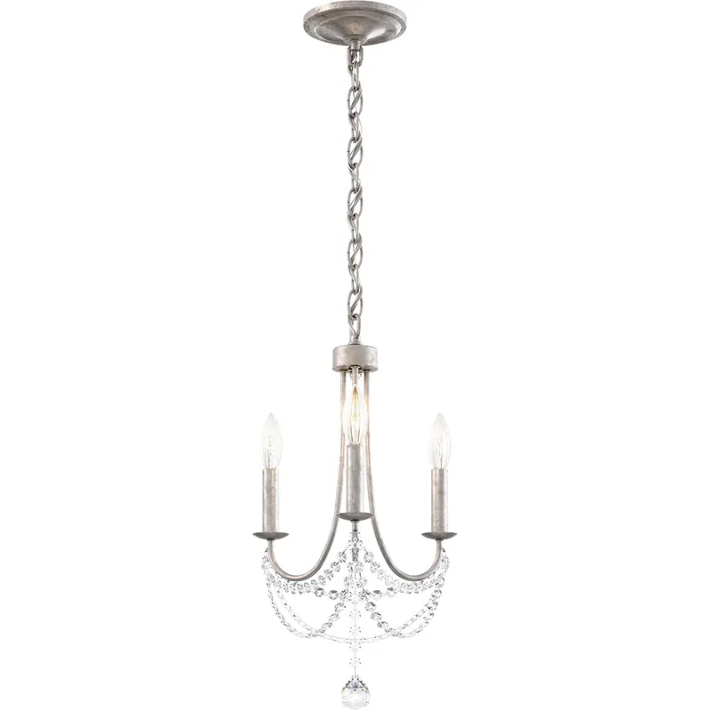 Verdana 3 Light Antique Silver Chandelier Ceiling Light