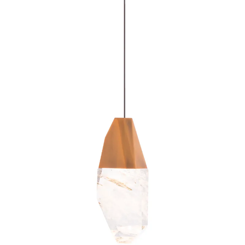 Beyond Martini LED 5.88 inch Aged Brass Mini Pendant Ceiling Light in Optic Haze, Beyond