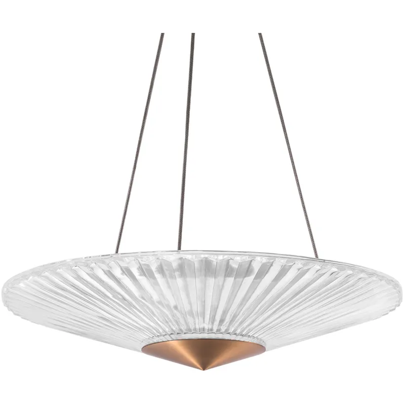 Signature Origami LED 23.8 inch Aged Brass Pendant Ceiling Light, Schonbek Signature