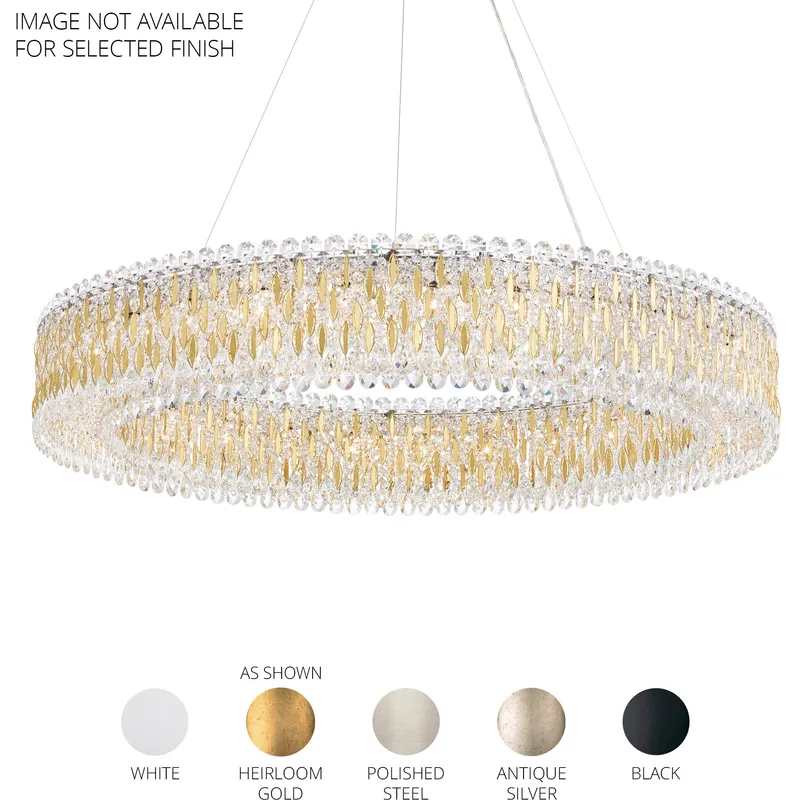 Sarella 27 Light White Pendant Ceiling Light in Radiance