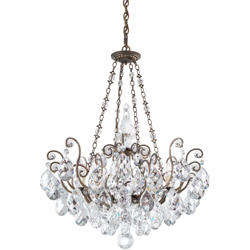 Renaissance 8 Light 26.5 inch Etruscan Gold Pendant Ceiling Light in Heritage