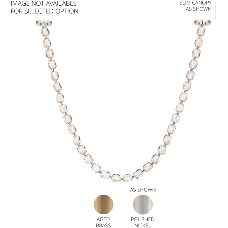 Forever Seduction LED 121.25 inch Aged Brass Modular Pendant Ceiling Light, Driver in Canopy