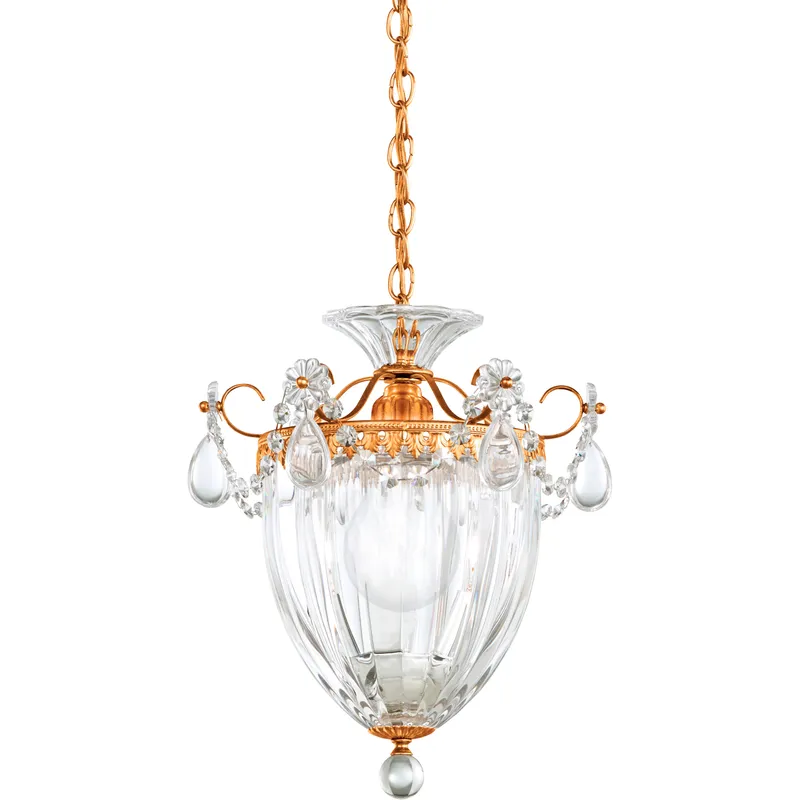 Bagatelle 1 Light 8 inch French Gold Mini Pendant Ceiling Light in Swarovski