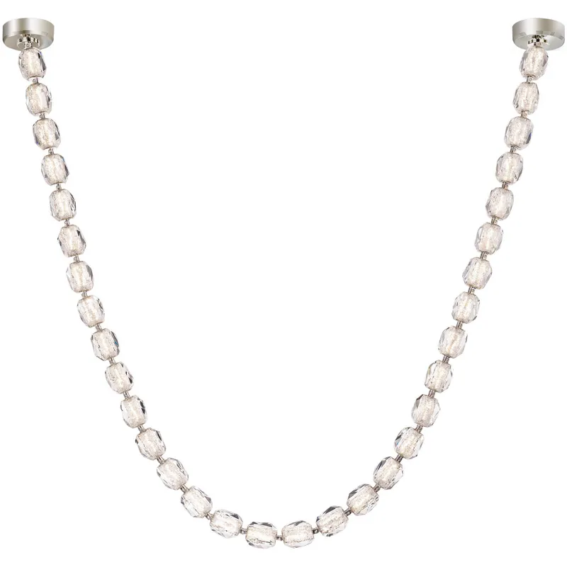 Forever Seduction LED 121.25 inch Polished Nickel Modular Pendant Ceiling Light, Driver in Canopy