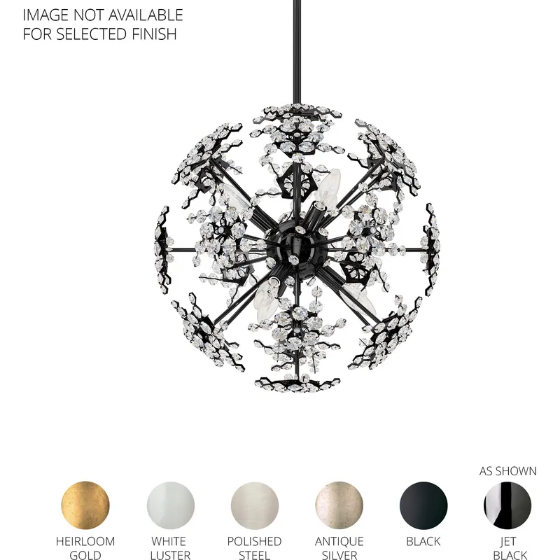 Esteracae 6 Light White Luster Pendant Ceiling Light in Radiance