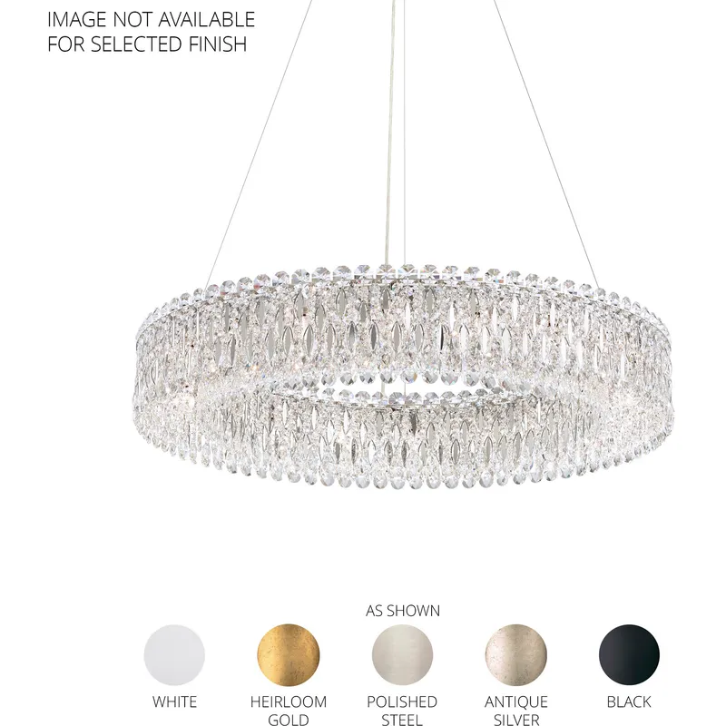 Sarella 18 Light White Pendant Ceiling Light in Radiance