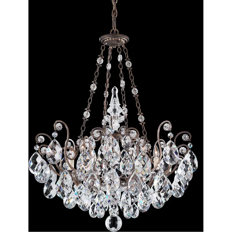 Renaissance 8 Light 26.5 inch Black Pendant Ceiling Light in Heritage