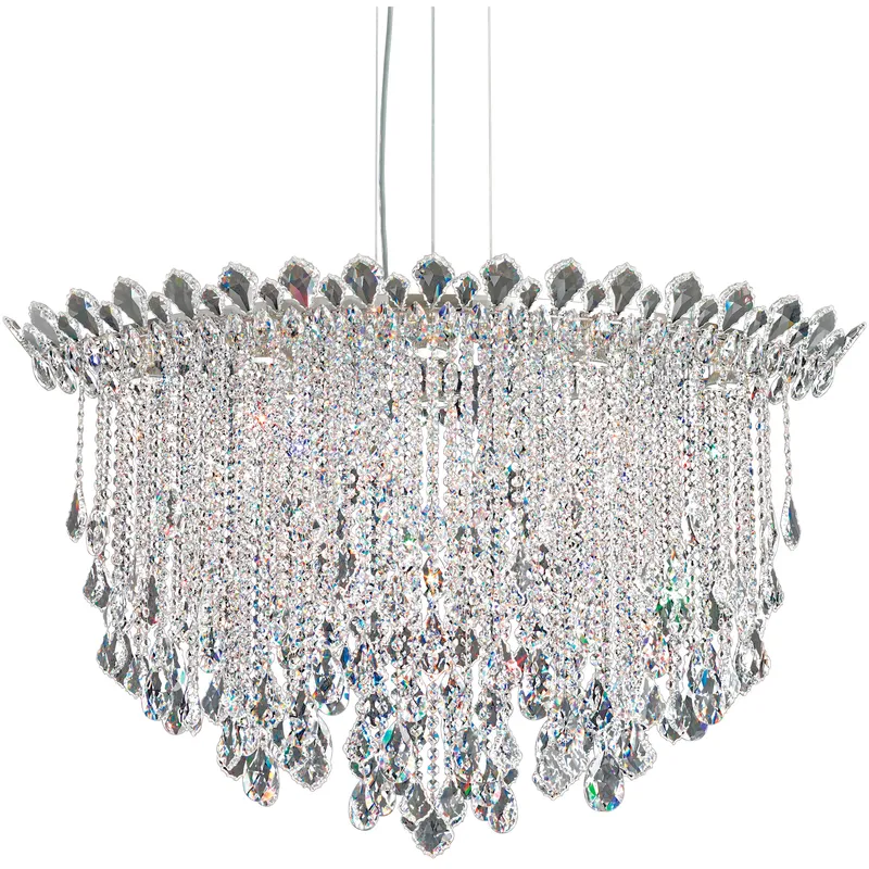 Trilliane Strands 8 Light 25 inch Polished Stainless Steel Pendant Ceiling Light in Radiance