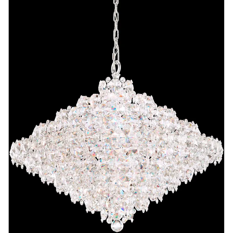 Baronet 28 Light Polished Stainless Steel Pendant Ceiling Light