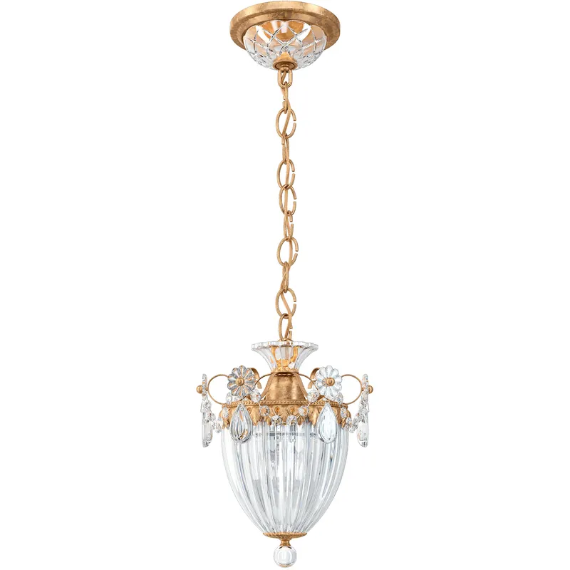 Bagatelle 1 Light French Gold Mini Pendant Ceiling Light in Radiance