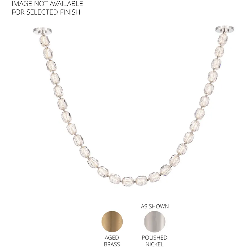 Forever Seduction LED 102.2 inch Aged Brass Modular Pendant Ceiling Light, Remote Driver