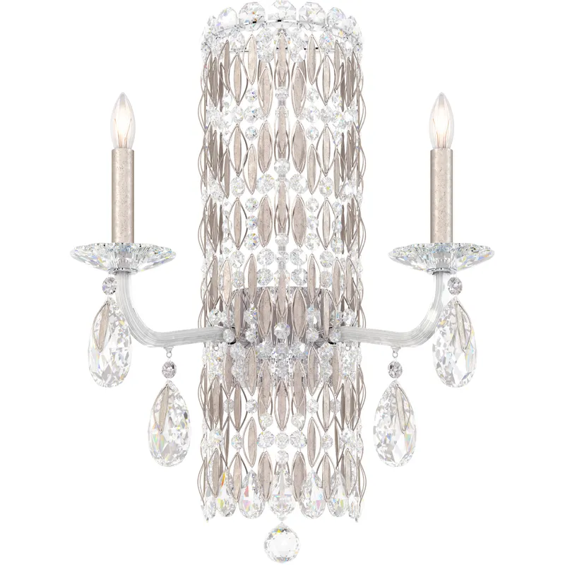 Siena 2 Light 10 inch Antique Silver Wall Sconce Wall Light in Radiance