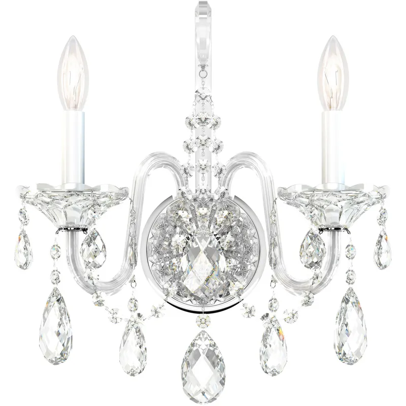 Sterling 2 Light 7 inch Silver Wall Sconce Wall Light in Spectra, Polished Silver