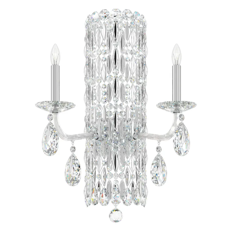 Siena 2 Light 10 inch Polished Stainless Steel Wall Sconce Wall Light in Heritage