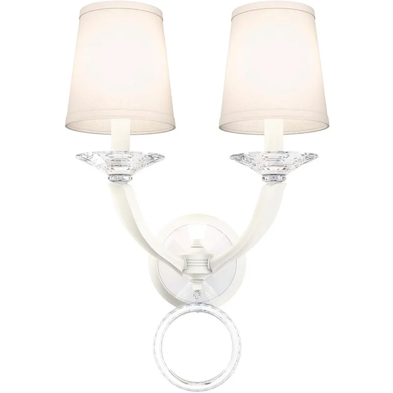 Emilea 2 Light 8.5 inch White Wall Sconce Wall Light in White Cast