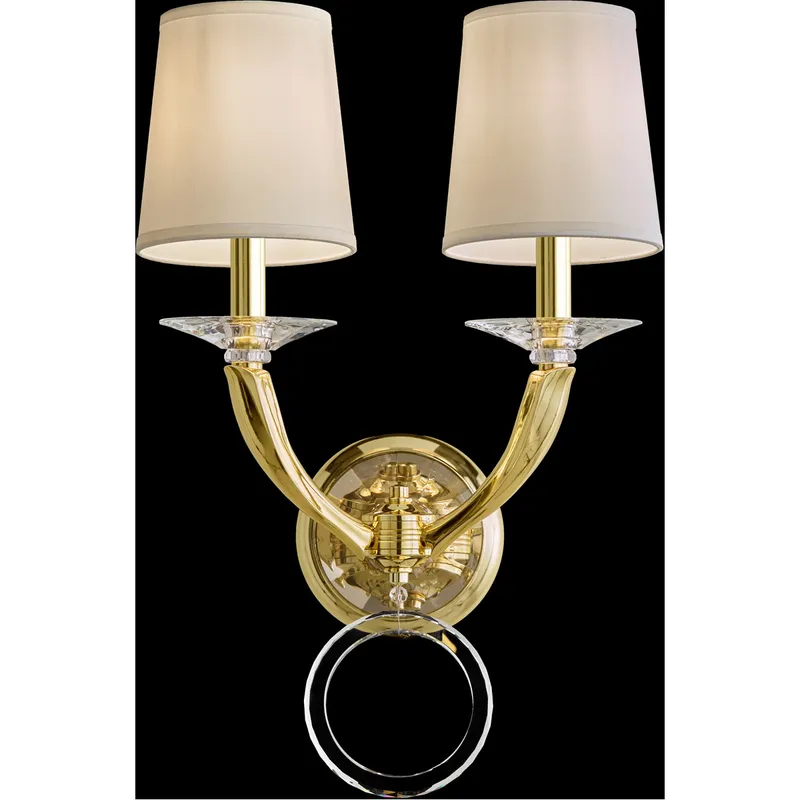 Emilea 2 Light 8.5 inch Etruscan Gold Wall Sconce Wall Light in Etruscan Gold Cast