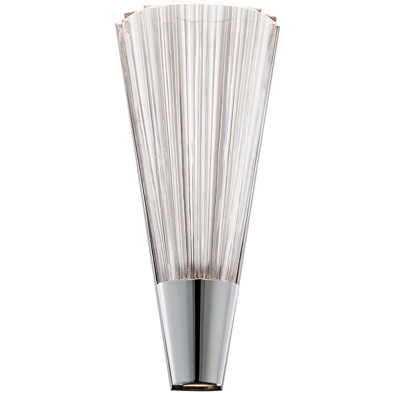 Signature Origami LED 4 inch Polished Chrome ADA Wall Sconce Wall Light, Schonbek Signature