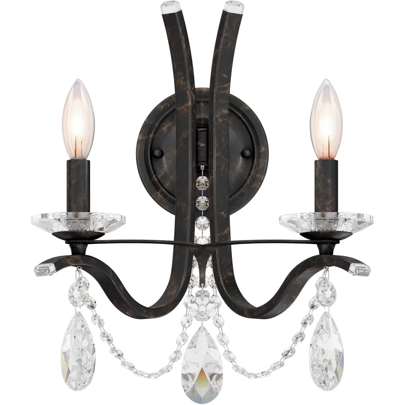 Vesca 2 Light 9 inch Heirloom Bronze Wall Sconce Wall Light in Heritage