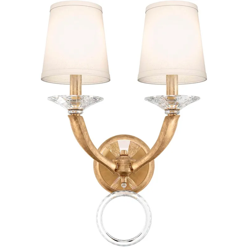 Emilea 2 Light 8.5 inch French Gold Wall Sconce Wall Light in French Gold Cast
