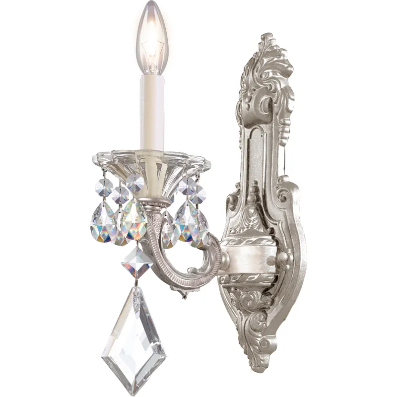 La Scala 1 Light 8 inch Antique Silver Wall Sconce Wall Light