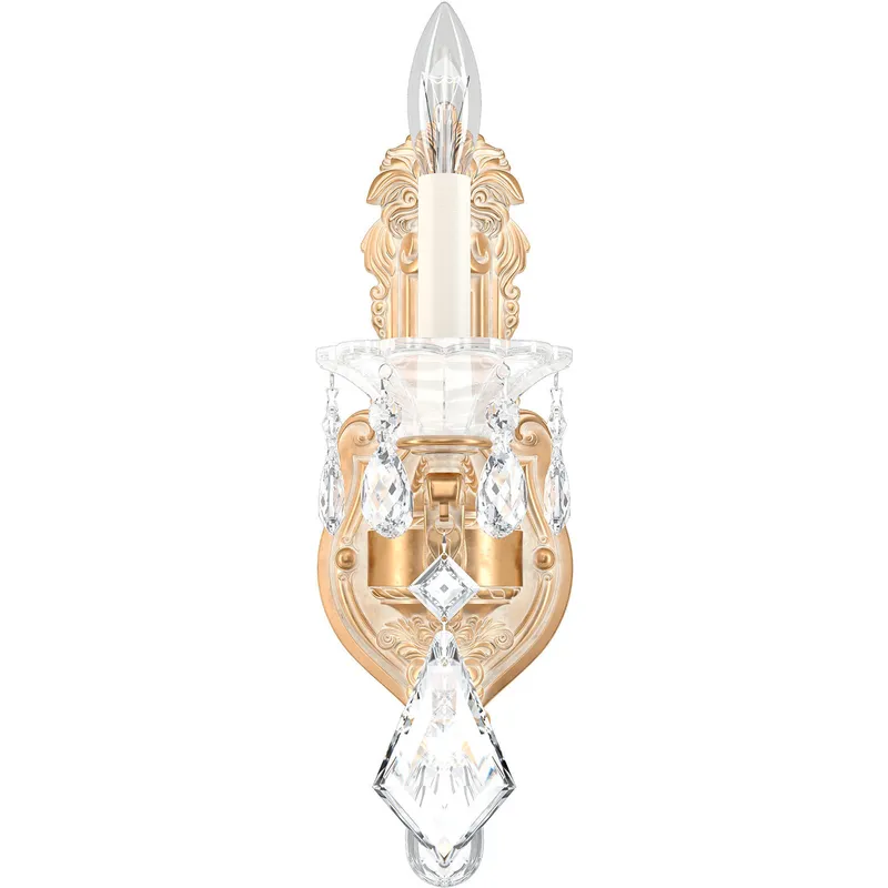 La Scala 1 Light 8 inch Parchment Gold Wall Sconce Wall Light in Parchment Gold Cast