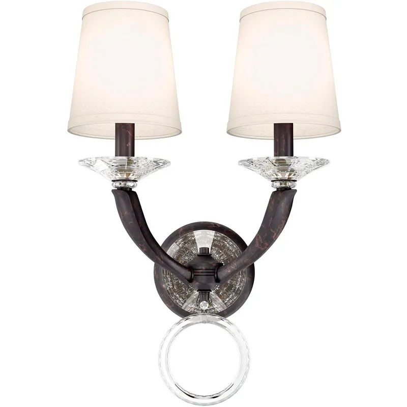Emilea 2 Light 8.5 inch Heirloom Bronze Wall Sconce Wall Light in Heirloom Bronze Cast