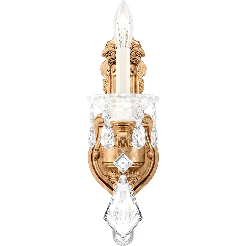 La Scala 1 Light 8 inch French Gold Wall Sconce Wall Light in French Gold Cast