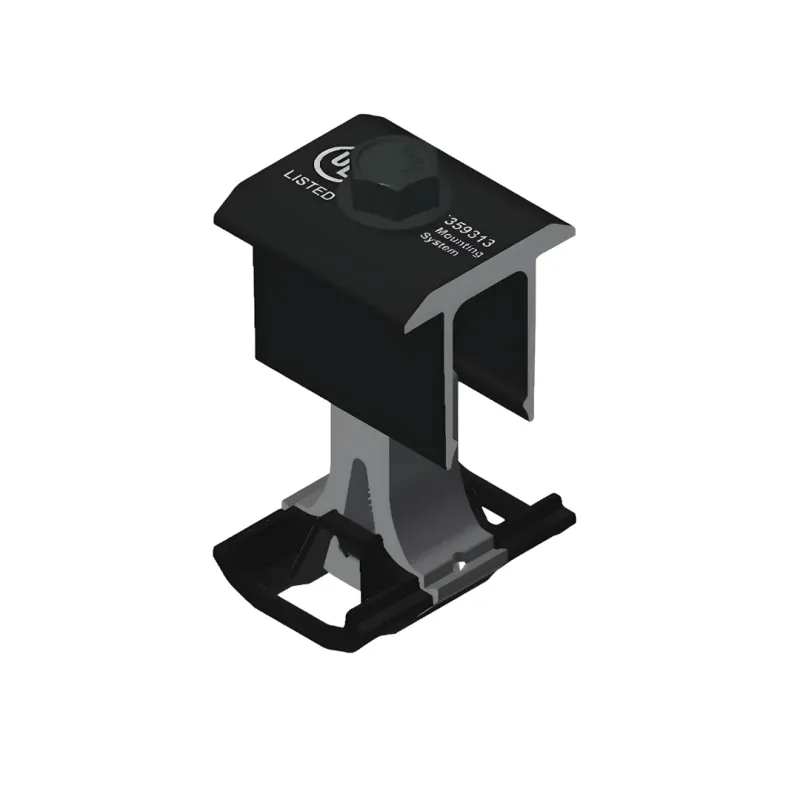 SnapNrack Ultra Rail – UR-45 – Mid Clamp – Black