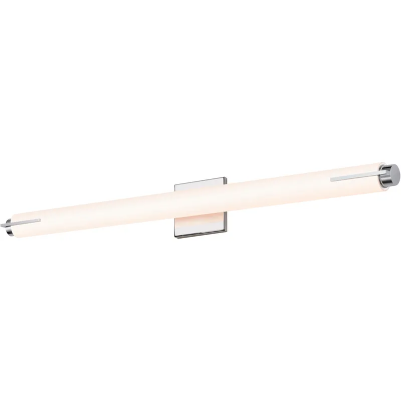 Tubo Slim LED 32 inch Polished Chrome Bath Bar Wall Light with Spine Trim