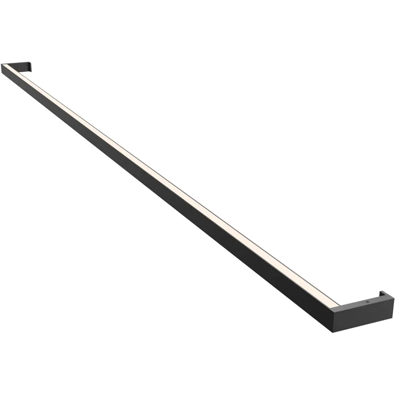 Thin-Line LED 72 inch Satin Black Wall Bar Wall Light in 6ft., 3000K