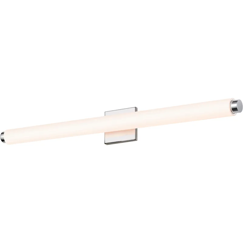 Tubo Slim LED 32 inch Polished Chrome Bath Bar Wall Light with Drum Trim