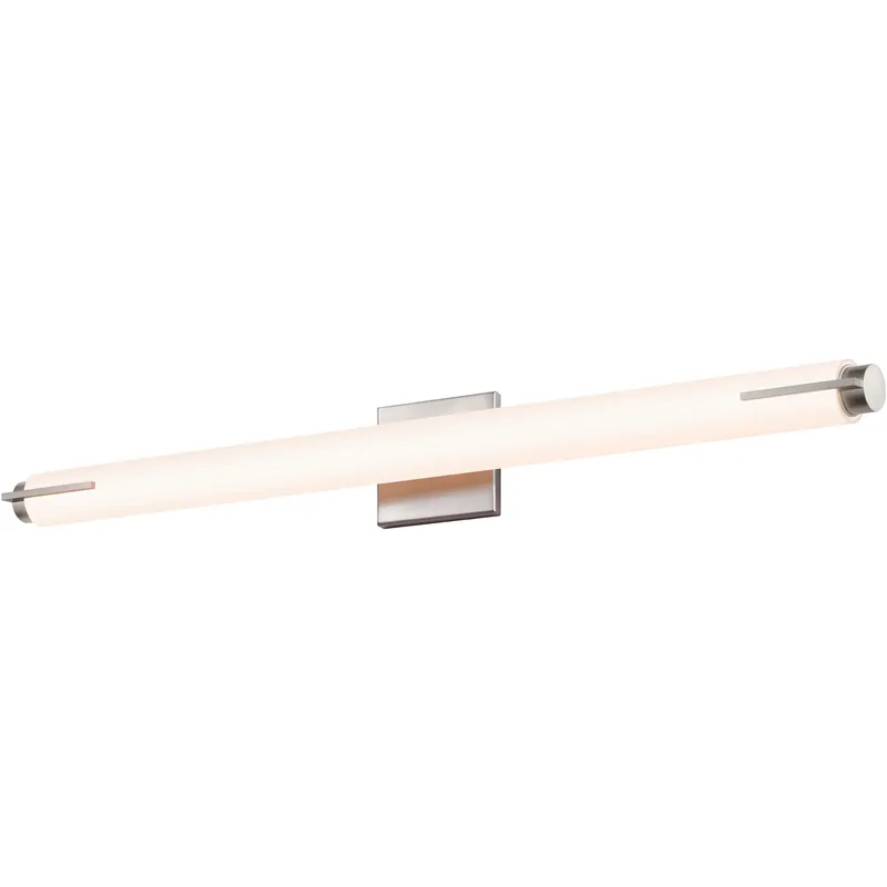 Tubo Slim LED 32 inch Satin Nickel Bath Bar Wall Light with Spine Trim
