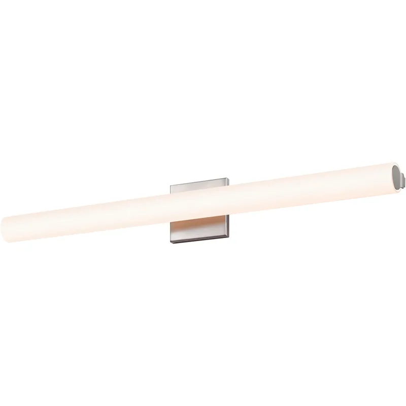 Tubo Slim LED 32 inch Satin Nickel Bath Bar Wall Light with Flat Trim