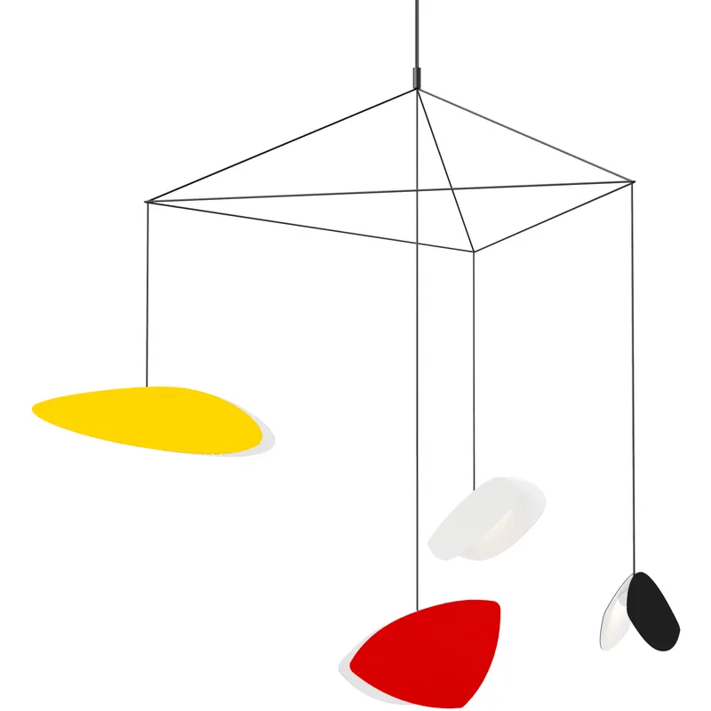 Papillons LED 31 inch Satin Black Pendant Ceiling Light in Multi