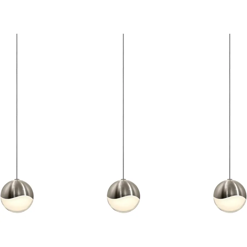 Grapes LED 37.25 inch Satin Nickel Cluster Pendant Ceiling Light in Medium
