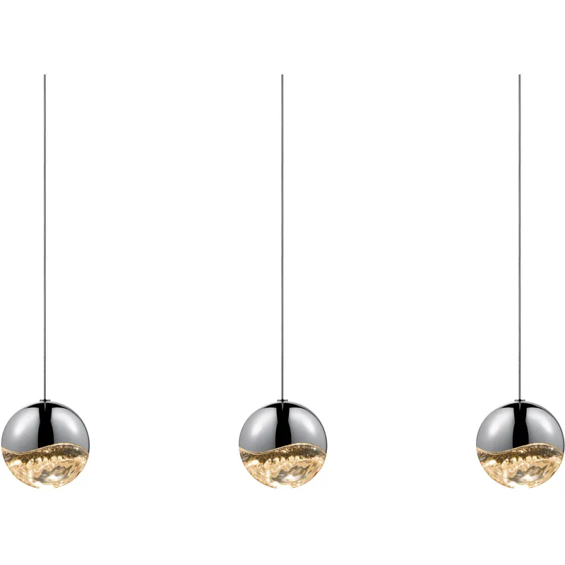 Grapes LED 37.75 inch Polished Chrome Cluster Pendant Ceiling Light in Large