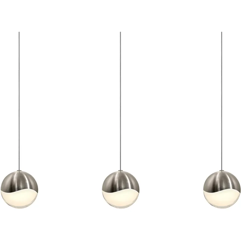 Grapes LED 37.75 inch Satin Nickel Cluster Pendant Ceiling Light in Large