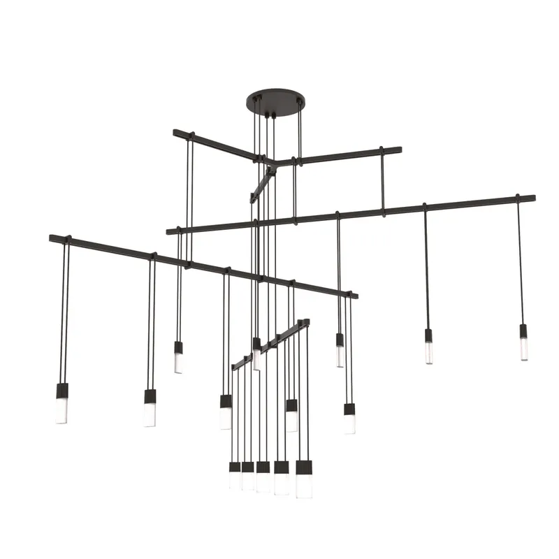 Suspenders LED 36 inch Satin Black Pendant Ceiling Light