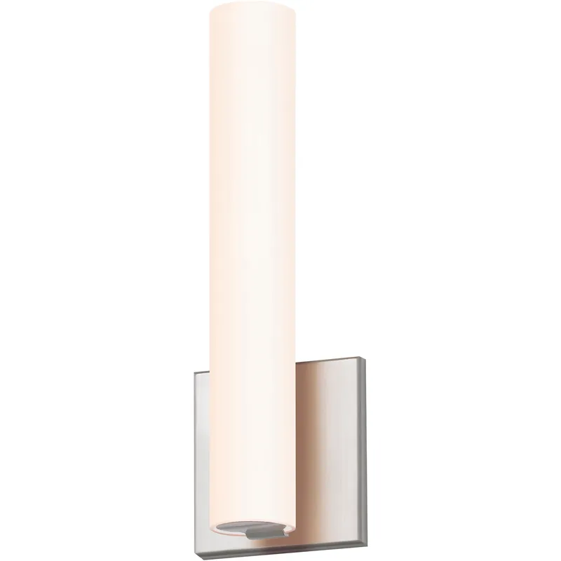 Tubo Slim LED 4.25 inch Satin Nickel ADA Sconce Wall Light in Flat