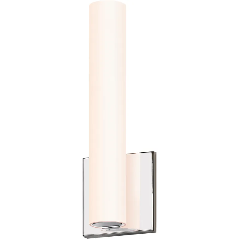 Tubo Slim LED 4.25 inch Polished Chrome ADA Sconce Wall Light in Flat