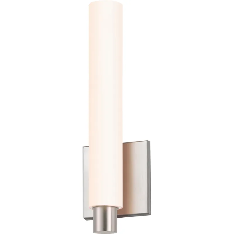 Tubo Slim LED 4.25 inch Satin Nickel ADA Sconce Wall Light in Drum