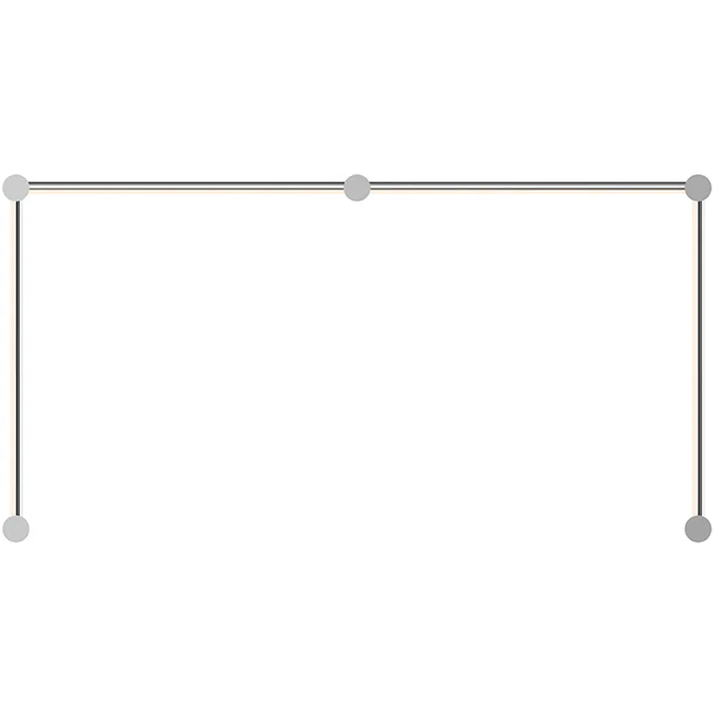 Purolinear 360 LED 49 inch Satin Chrome ADA Wall Bar Light Wall Light