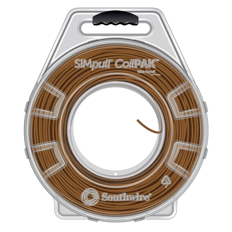 12/3 THHN/THWN-2 SOL Copper, Brown/Gray-Brown Stripe, 600' CoilPak