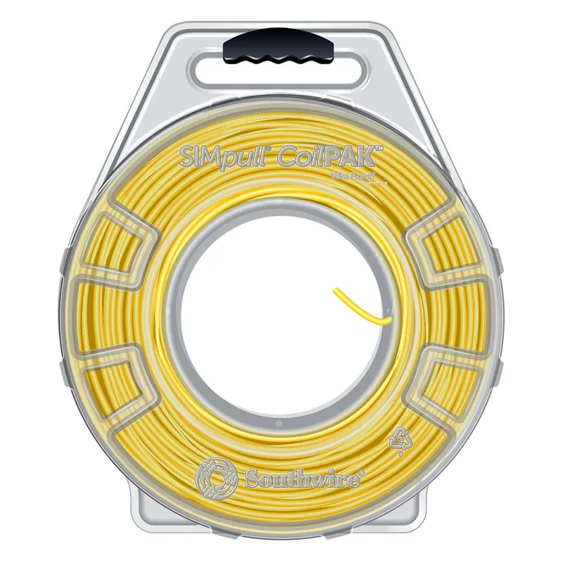 12/3 THHN/THWN-2 STR Copper, Yellow/Gray-Yellow/Green Stripe, 600' CoilPak