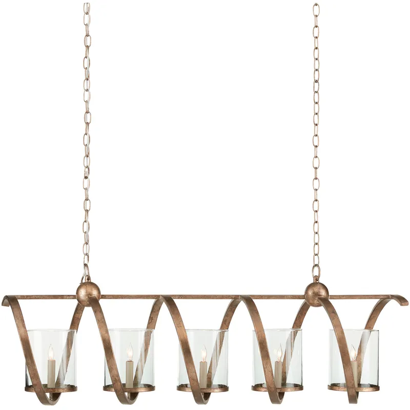 McCook 5 Light 47 inch Pyrite Bronze Chandelier Ceiling Light