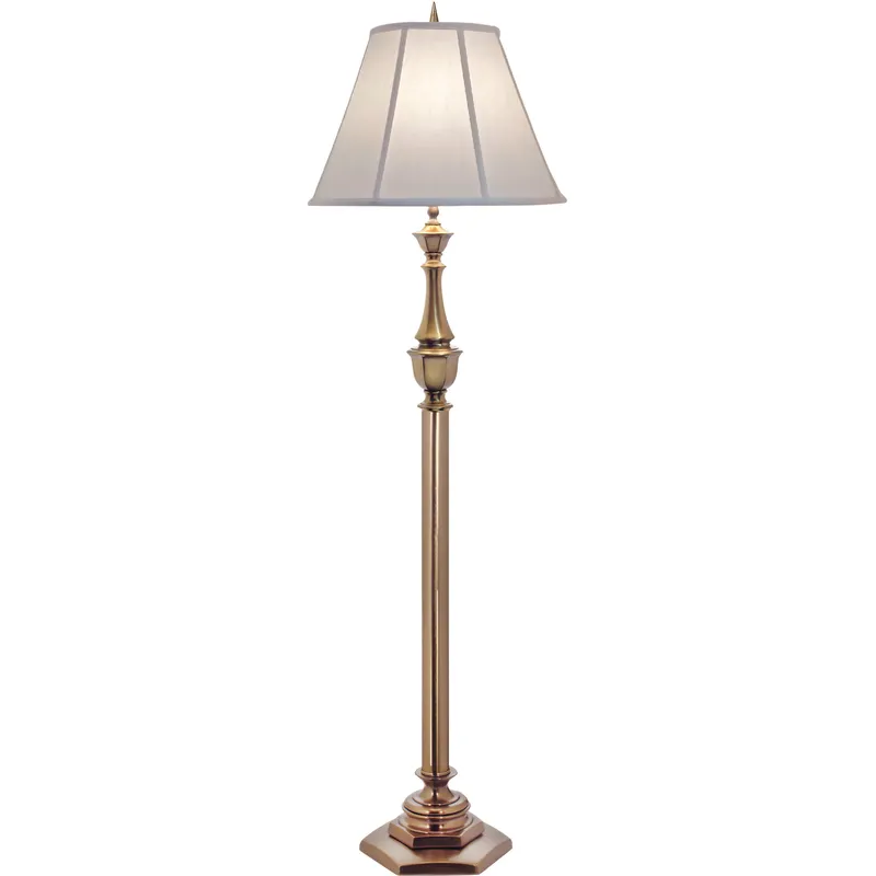 Ellie 63 inch 150 watt Antique Brass Floor Lamp Portable Light