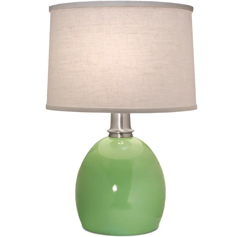 Ellie 23 inch 150 watt Gloss Light Green and Satin Nickel Table Lamp Portable Light
