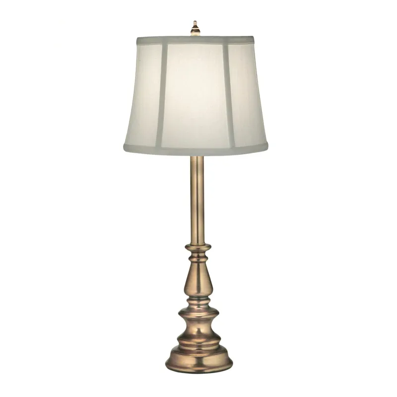Ellie 24 inch 150 watt Antique Brass Buffet Lamp Portable Light