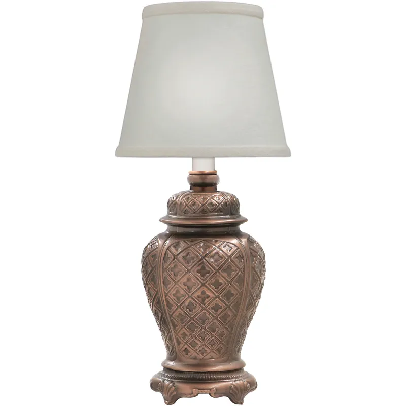 Ellie 13 inch Antique Old Bronze Mini Lamp Portable Light