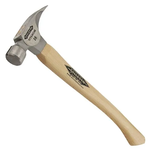 Stiletto 16 oz. Titanium "MuscleHead" Framer Hammer (Milled Face-Curved Handle)